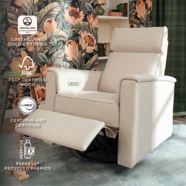 Verlain Power Glider Recliner with Adjustable Headrest – Cozy Nursery Chair - Image 11