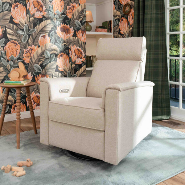 Verlain Power Glider Recliner with Adjustable Headrest – Cozy Nursery Chair - Image 12