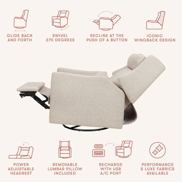 Verlain Power Recliner & Swivel Glider – Comfortable Nursery Seating - Image 25