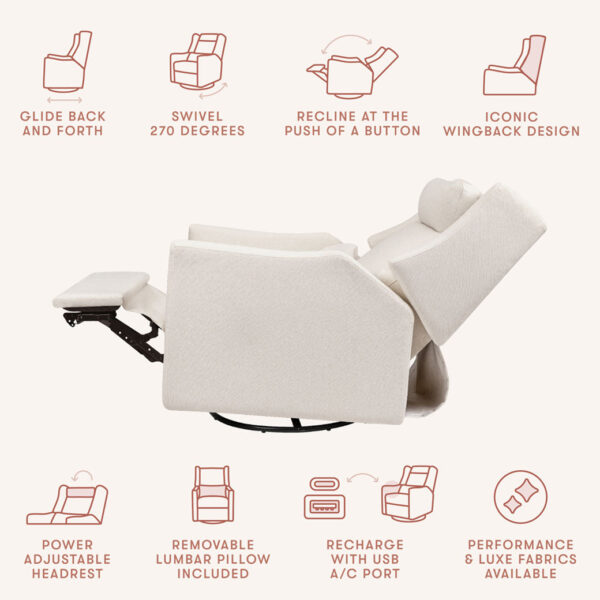 Verlain Power Recliner & Swivel Glider – Comfortable Nursery Seating - Image 6