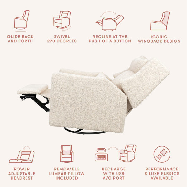 Verlain Power Recliner & Swivel Glider – Comfortable Nursery Seating - Image 58