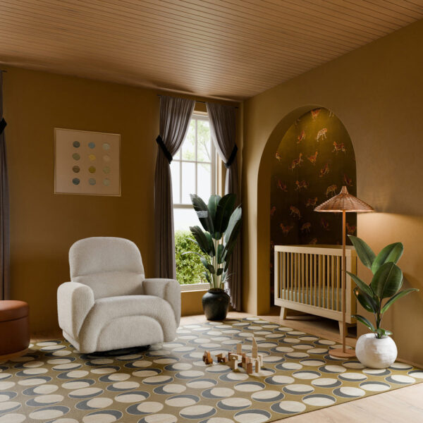 Verlain Rainbow Recliner – Comfortable Swivel Glider Chair for Nursery - Image 8