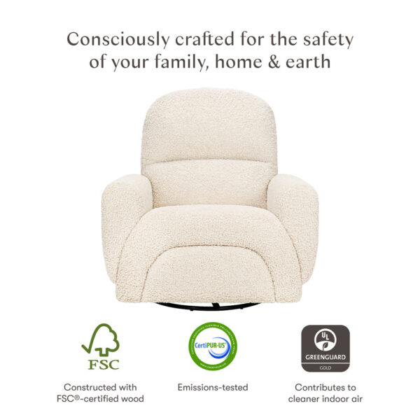 Verlain Rainbow Recliner – Comfortable Swivel Glider Chair for Nursery - Image 5