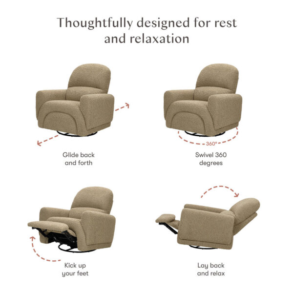Verlain Rainbow Recliner – Comfortable Swivel Glider Chair for Nursery - Image 14