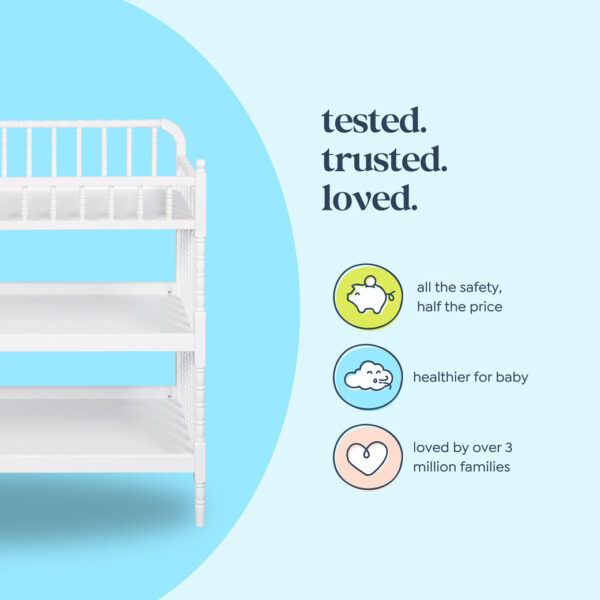 Verlain Wooden Changing Table – Sturdy & Stylish Baby Care Station - Image 5