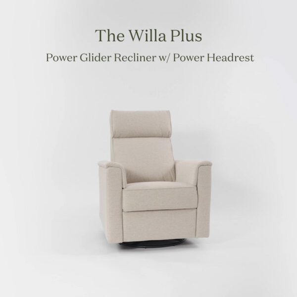 Verlain Power Glider Recliner with Adjustable Headrest – Cozy Nursery Chair - Image 47