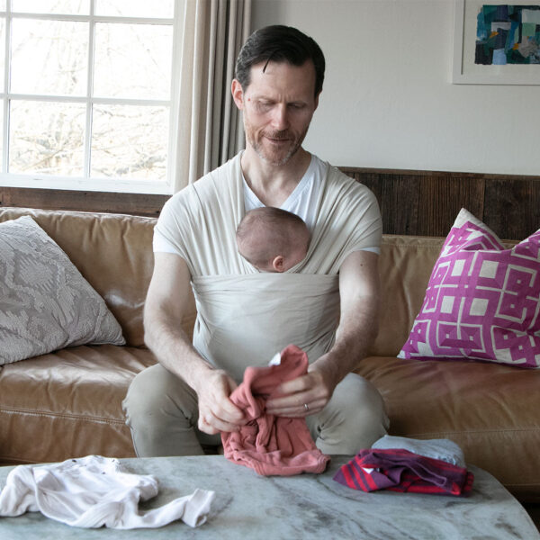 Verlain Organic Cotton Baby Wrap – Soft & Breathable Newborn Carrier - Image 9